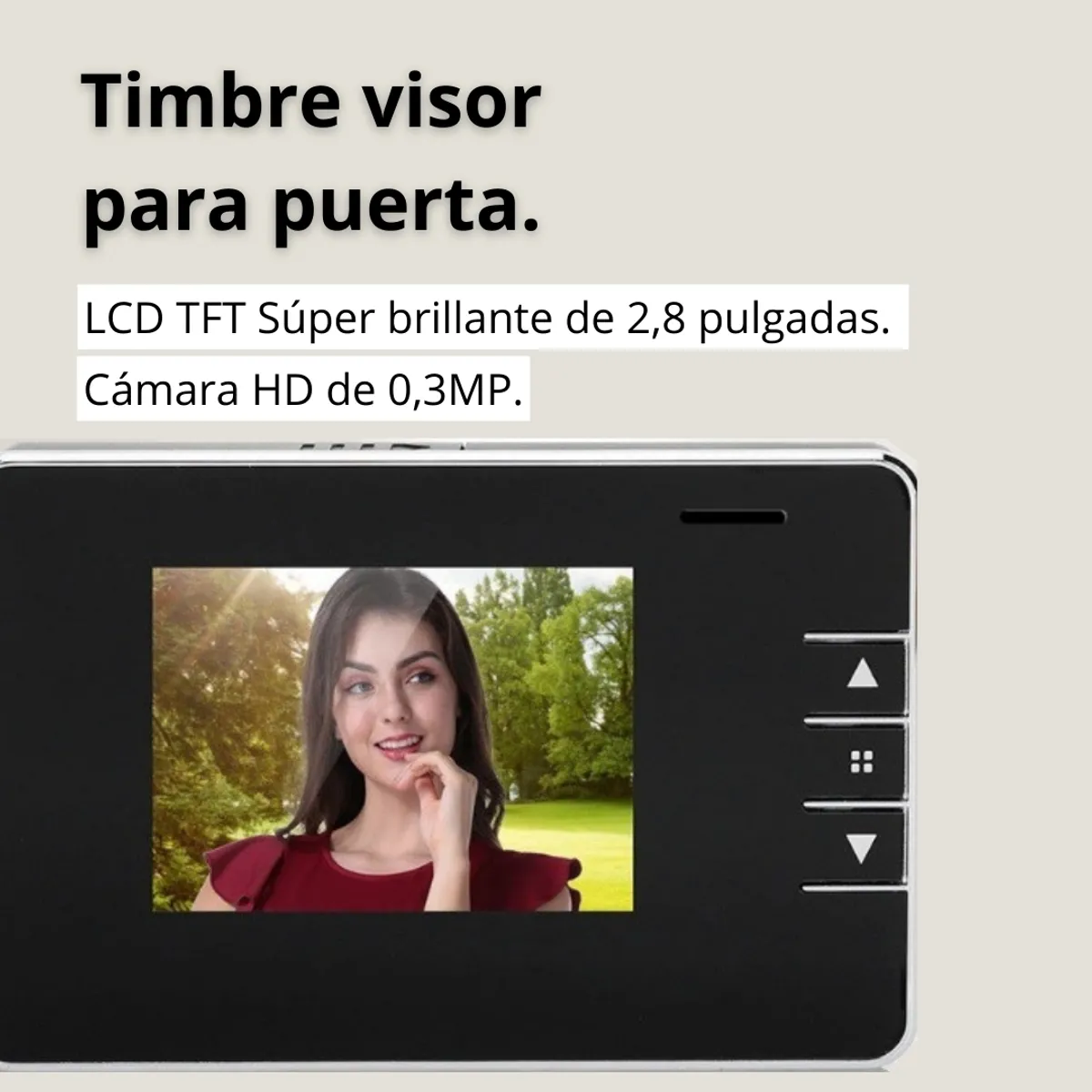 CRUSEC - Timbre Cámara De Video Y Fotografía Lcd 720p