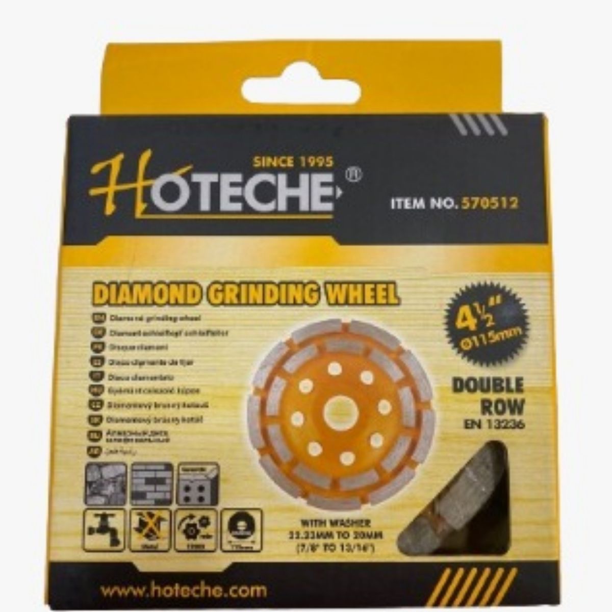 HOTECHE - Disco Diamantado 4.5 pulgadas Doble Segmento para Pulir