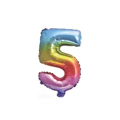 GENERICO - Globo Metalizado Numero "5" Multicolor 16 Pulgadas