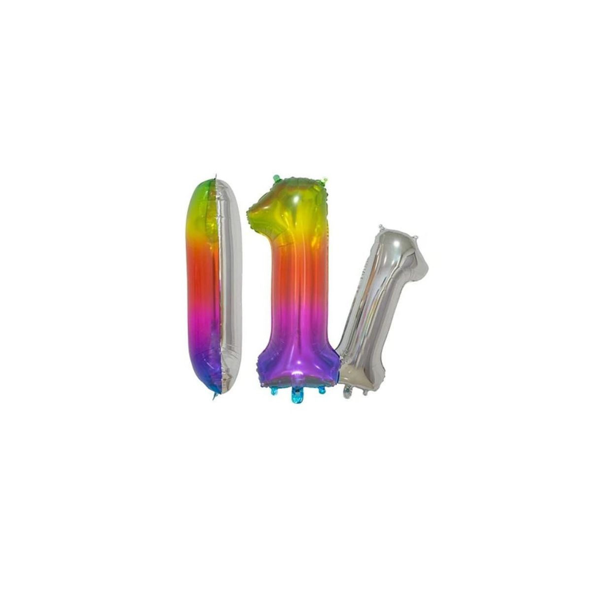 GENERICO - Globo Metalizado Numero "1" Multicolor 16 Pulgadas