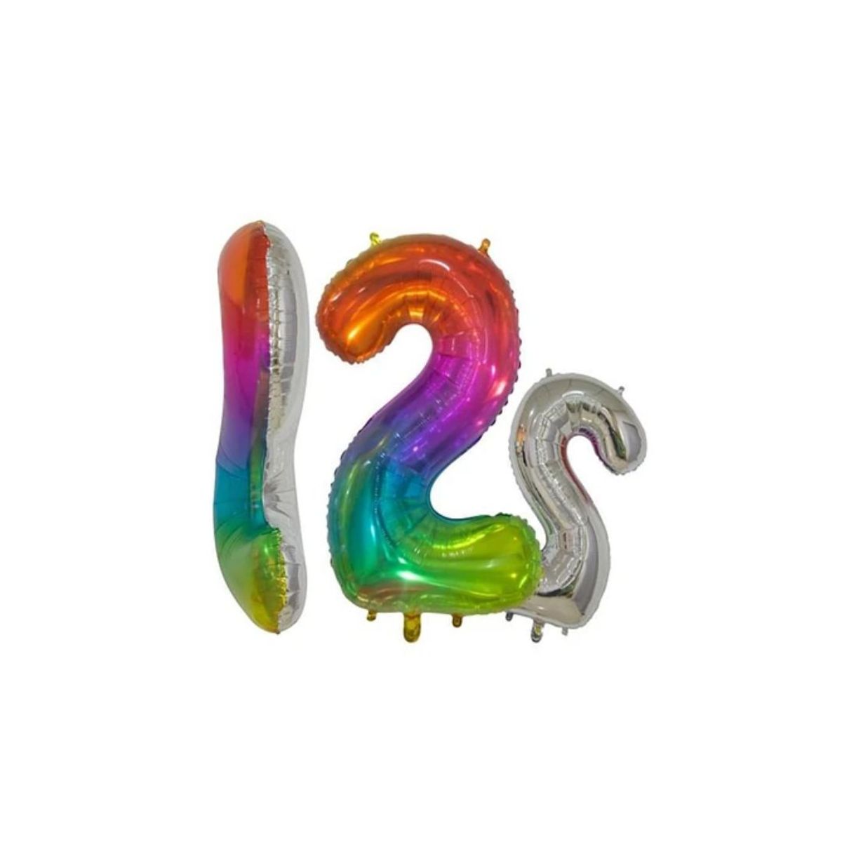 GENERICO - Globo Metalizado Numero "2" Multicolor 16 Pulgadas