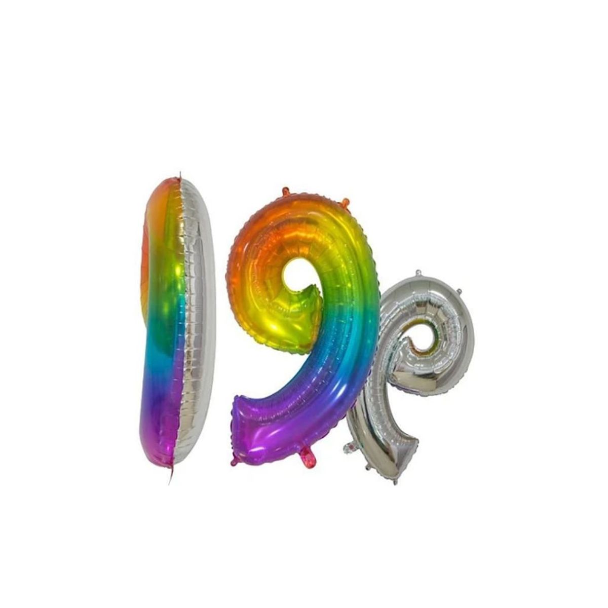 GENERICO - Globo Metalizado Numero "9" Multicolor 16 Pulgadas