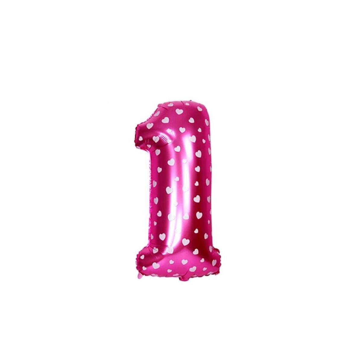 GENERICO - Globo Metalizado Numero "1" Rosa 16 Pulgadas