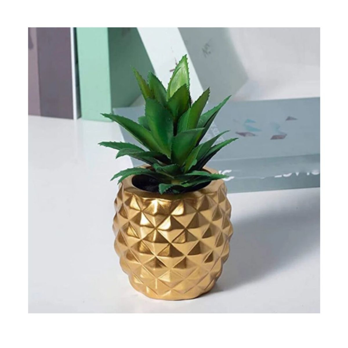 GENERICO - Suculenta Artificial Macetero De Piña