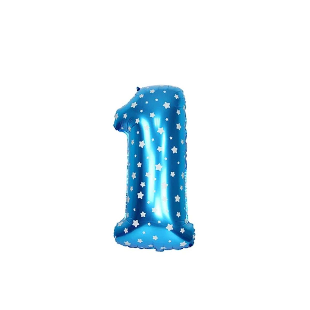 GENERICO - Globo Metalizado Numero "1" Azul 16 pulgadas