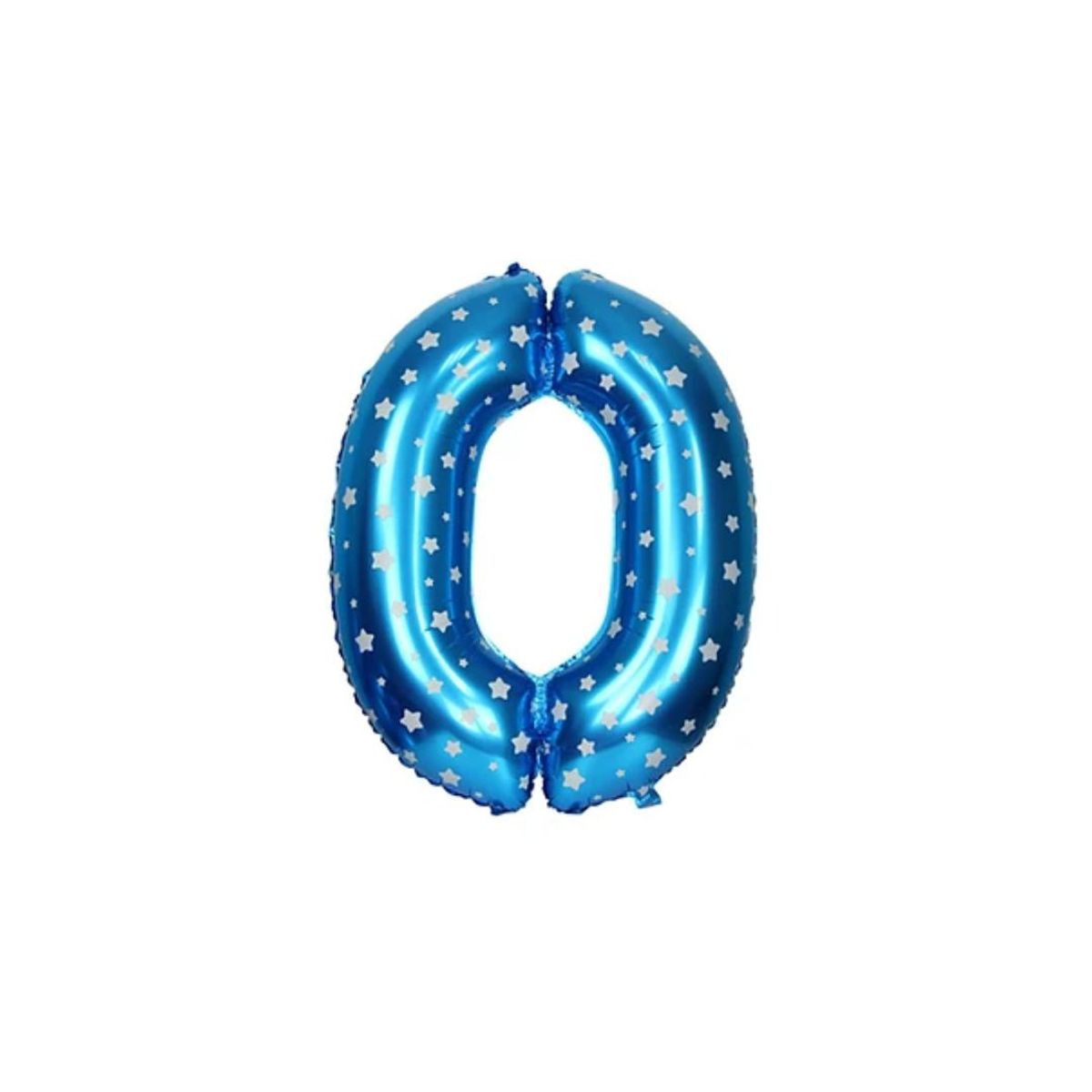 GENERICO - Globo Metalizado Numero "0" Azul 16 pulgadas