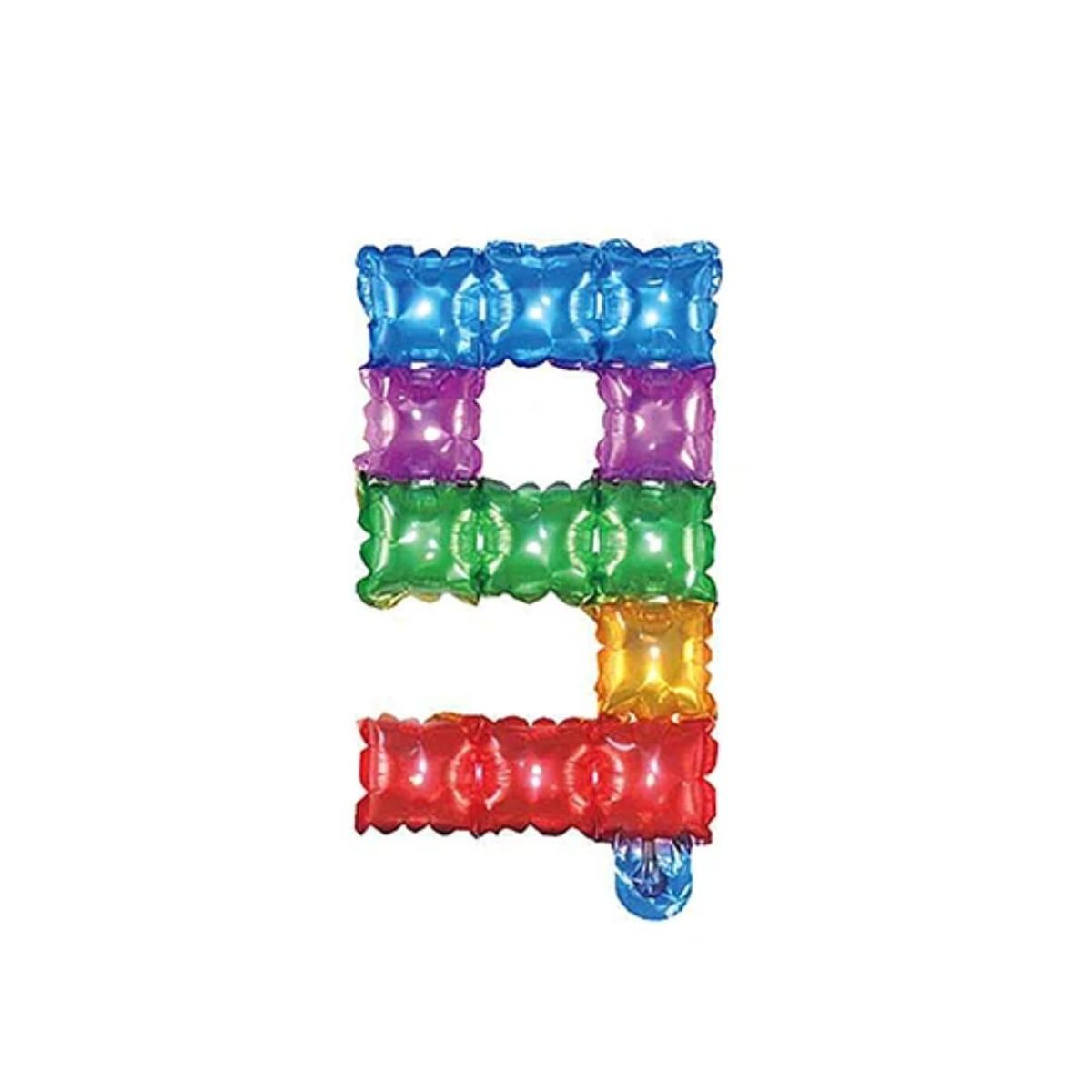 GENERICO - Globo Metalizado Numero "9" Cuadros De Colores 16 pulgadas