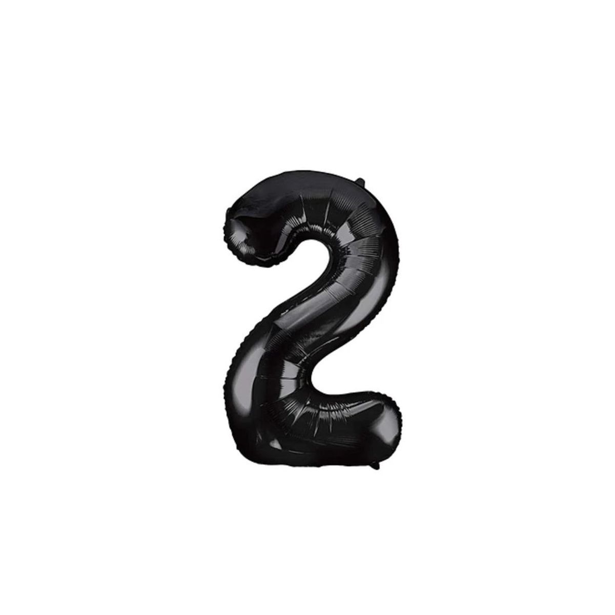 GENERICO - Globo Metalizado Numero "2" Negro 30 pulgadas