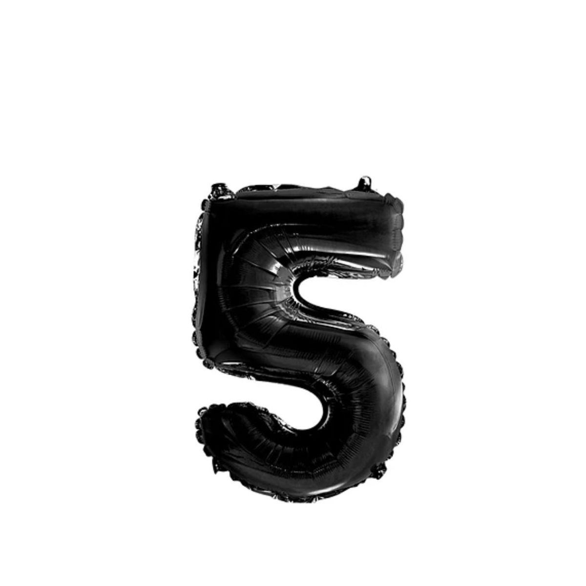 GENERICO - Globo Metalizado Numero "5" Negro 30 pulgadas