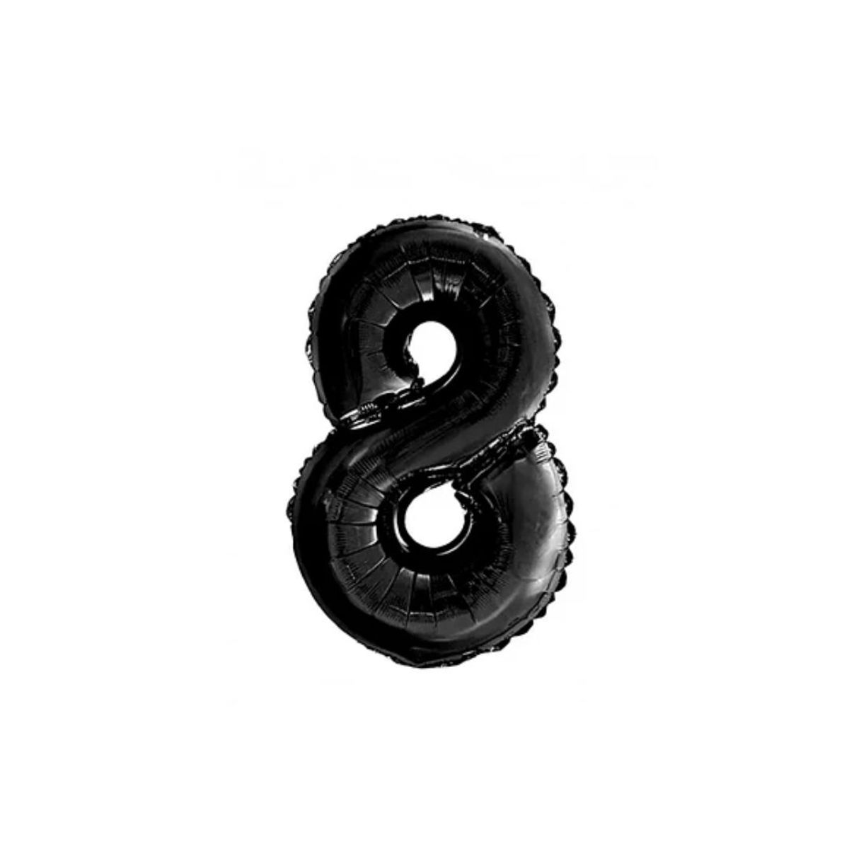 GENERICO - Globo Metalizado Numero "8" Negro 30 Pulgadas