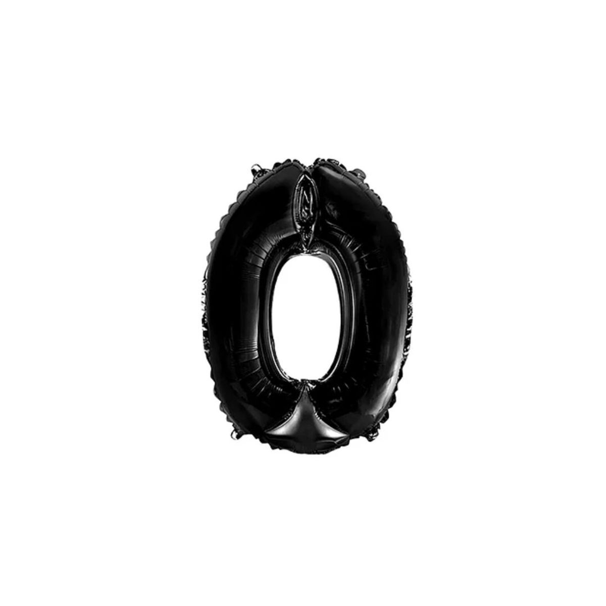 GENERICO - Globo Metalizado Numero "0" Negro 30 pulgadas