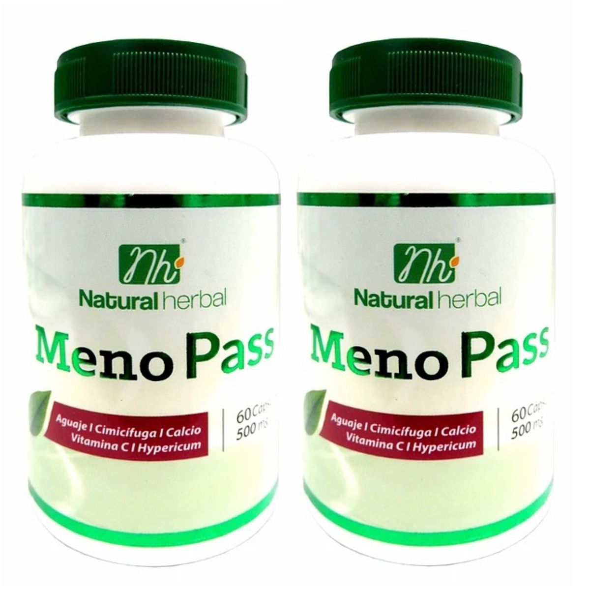 GENERICO - Meno Pass: Aguaje + Cimicifuga + Hipericum ++ Nh 120 Cap 2x60. Menopausia.