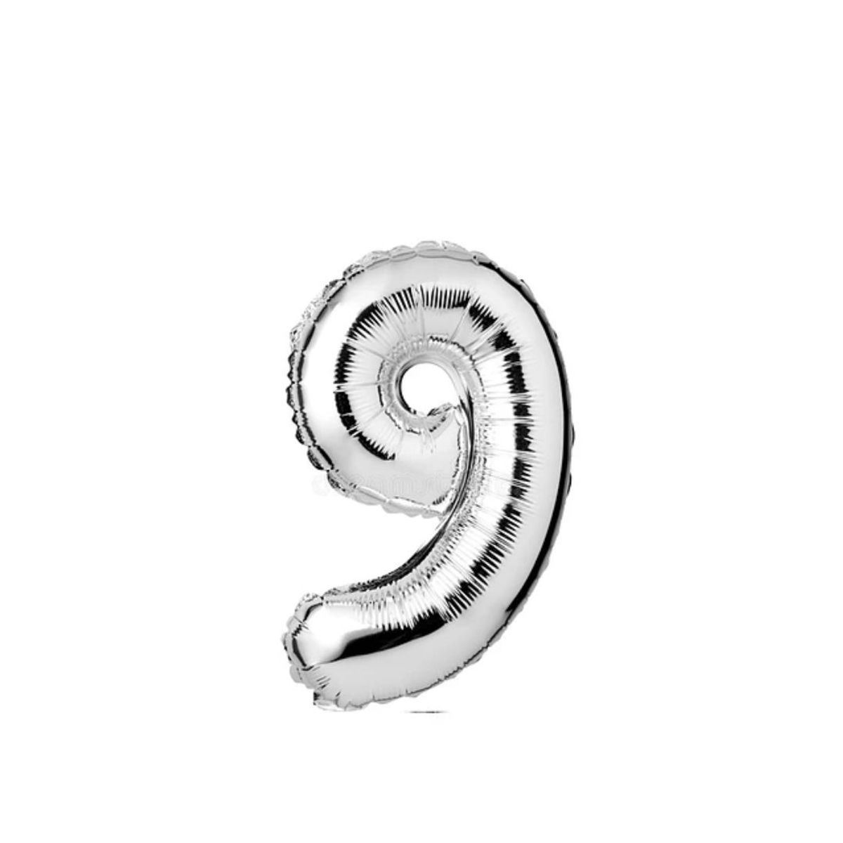 GENERICO - Globo Metalizado Numero "9" Plateado 30 pulgadas