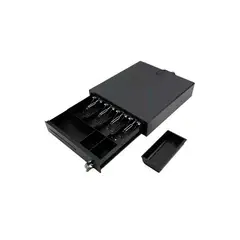 GENERICO - Caja Gaveta De Dinero Registradora Metalica Electronica 4 Compartimiento