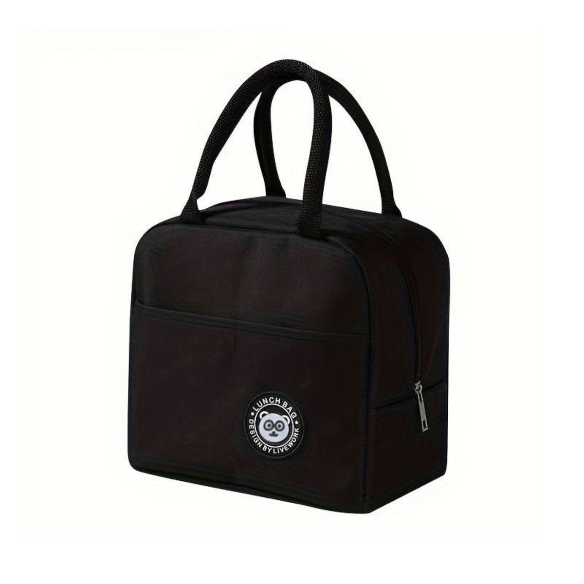 GENERICO - Lonchera Termica Negra Almuerzo Escolar Trabajo Lonch Bag