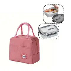 GENERICO - Lonchera Térmica Rosa Escolar Trabajo Lonch Bag