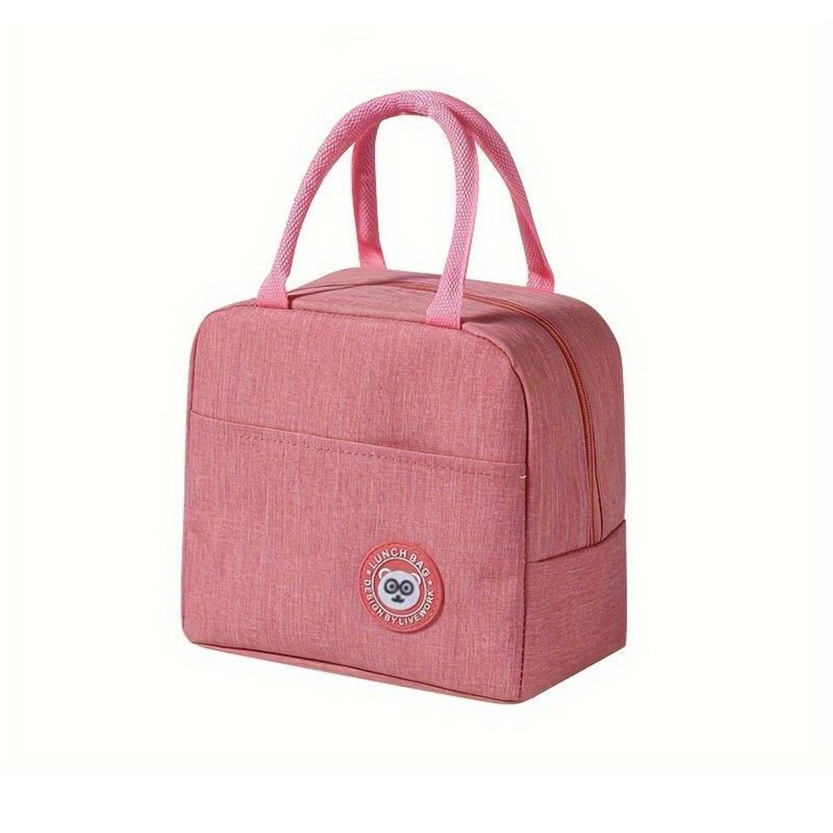 GENERICO - Lonchera Térmica Rosa Escolar Trabajo Lonch Bag