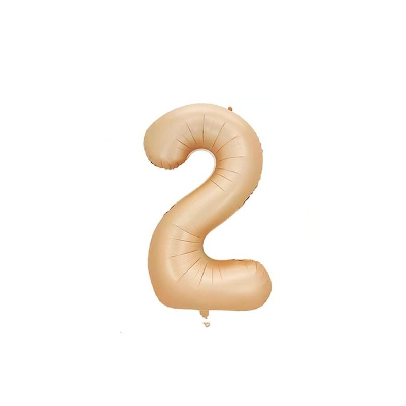GENERICO - Globo Metalizado Numero "2" Oro Rosa 32 pulgadas