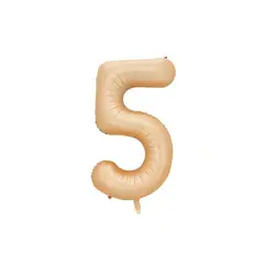 GENERICO - Globo Metalizado Numero "5" Oro Rosa 32 pulgadas