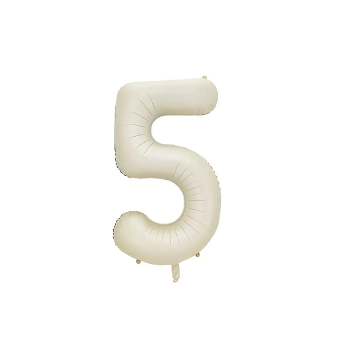 GENERICO - Globo Metalizado Numero "5" Beige 32 pulgadas