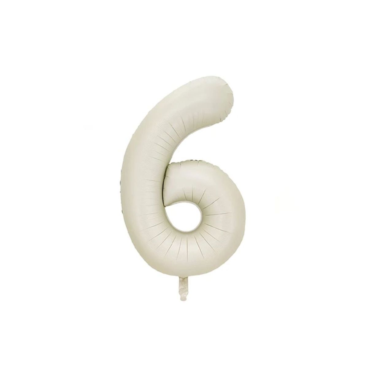 GENERICO - Globo Metalizado Numero "6" Beige 32 pulgadas