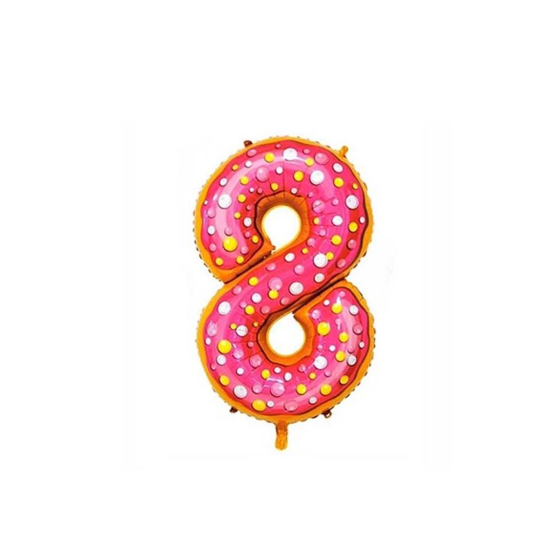 GENERICO - Globo Metalizado Numero "8" Dulces 34 pulgadas