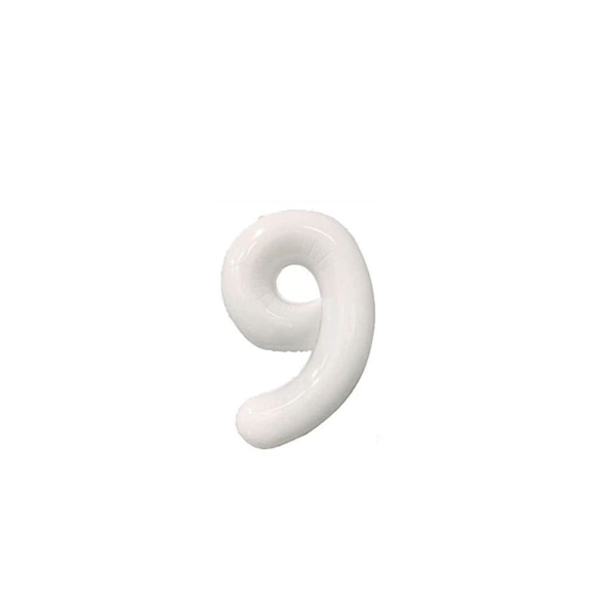 GENERICO - Globo Metalizado Numero "9" Blanco 34 pulgadas