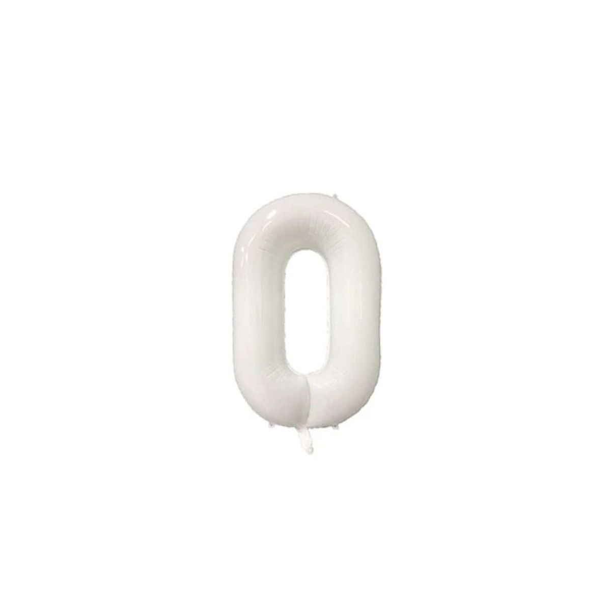 GENERICO - Globo Metalizado Numero "0" Blanco 34 pulgadas