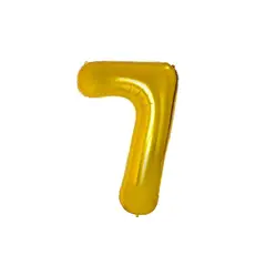 GENERICO - Globo Metalizado Numero "7" Dorado 40 pulgadas