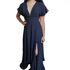 LUNA - Vestido De Fiesta Mujer Negro Elegante