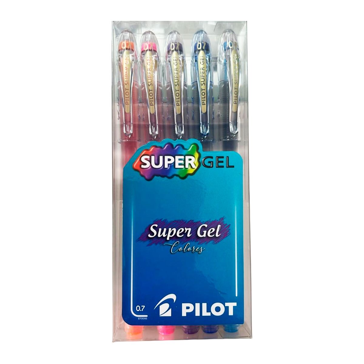 PILOT - Set Lápices Tinta Super Gel 0.7mm 5 Colores