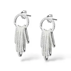 GENERICO - Aros de Plata Eslabones Circones Pavé 31 mm