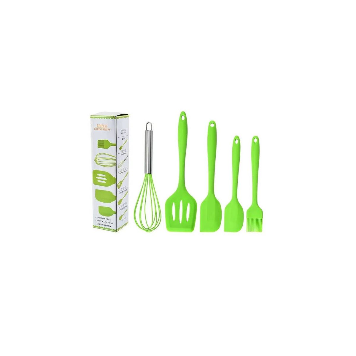 GENERICO - Set 5 Utensilios Cocina Reposteria Antiadherente De Silicona