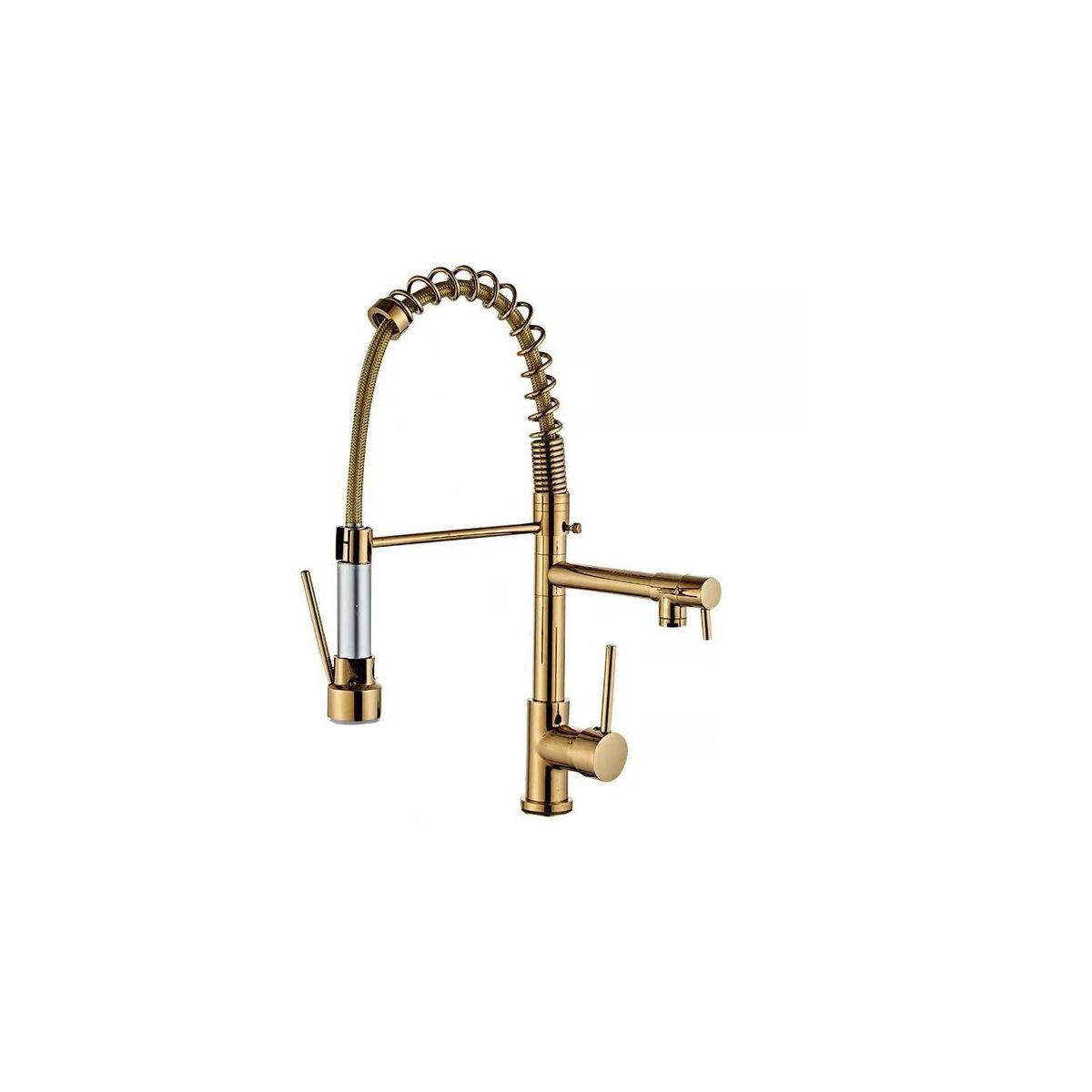 GENERICO - Grifo Llave Lavaplatos Monomando Cocina Extensible DORADA