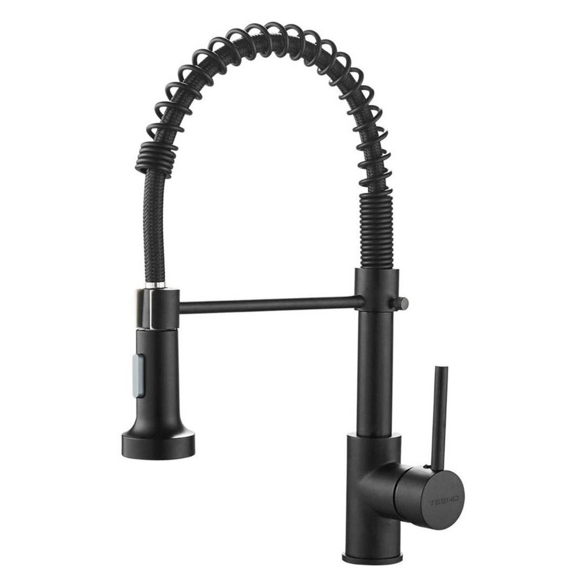 GENERICO - Llave lavaplatos monomando cocina extensible triple NEGRA