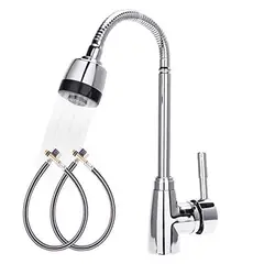 GENERICO - Llave Lavaplatos Cuello Flexible Cocina CON FLEXIBLES