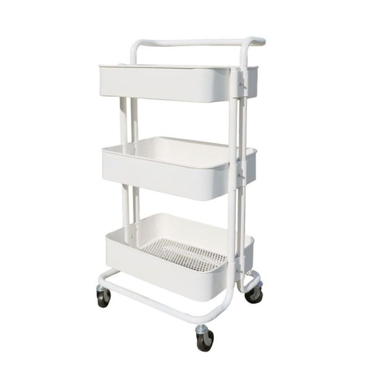 GENERICO - Carro organizador De 3 Niveles blanco