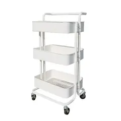 GENERICO - Carrito De Almacenamiento De 3 Niveles NEGRO