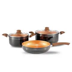 IDETEX - Batería Cocina Antiadherente Mosset Acero Inoxidable 5 Piezas