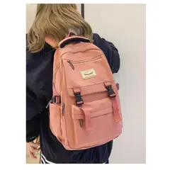 GENERICO - Mochila Bolso Escolar Juvenil Gran Capacidad 40l Color Coral claro