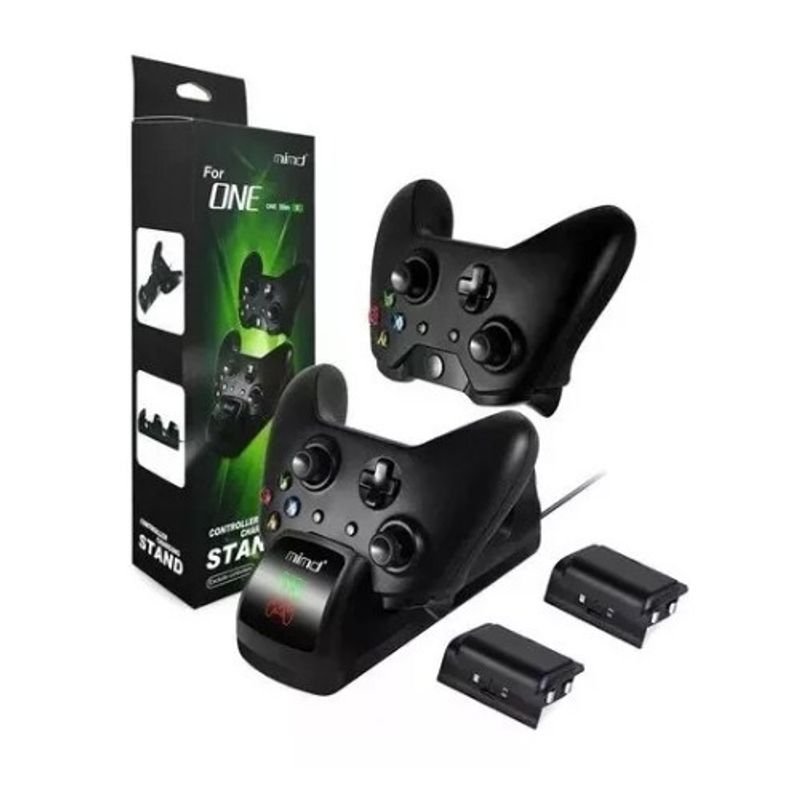 GENERICO - Base Cargador Control de Xbox One Con 2 Baterías SG105294