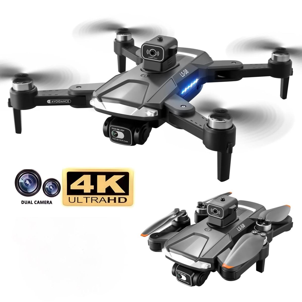 ACTUAL - Dron GPS Doble Cámara LS-58 4K HD Con WIFI 5G