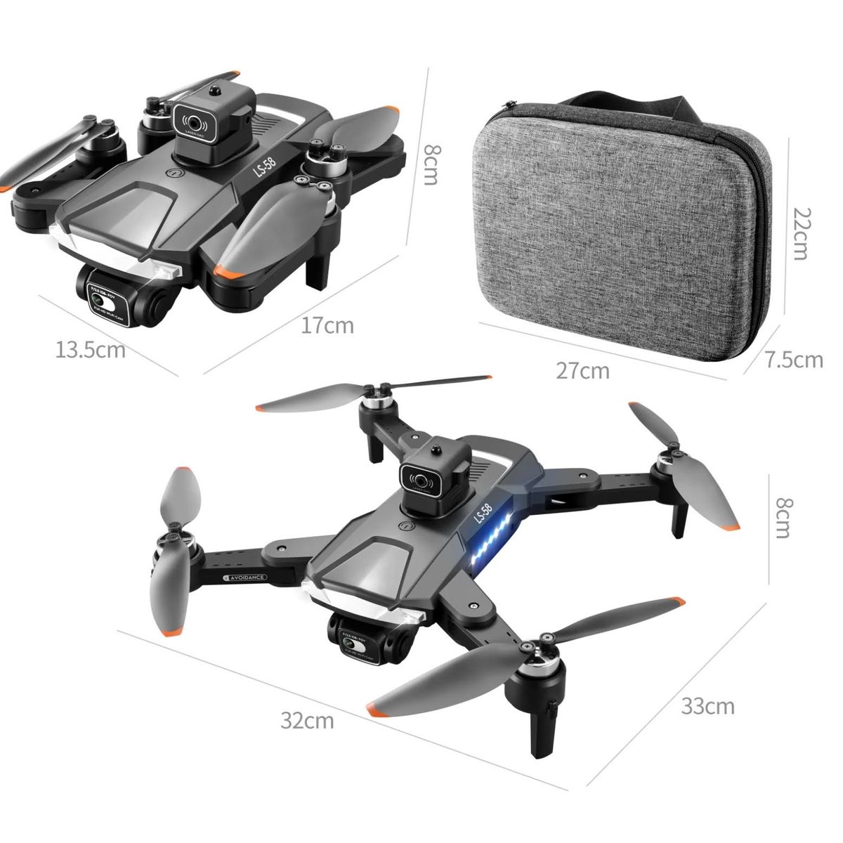 ACTUAL - Dron GPS Doble Cámara LS-58 4K HD Con WIFI 5G