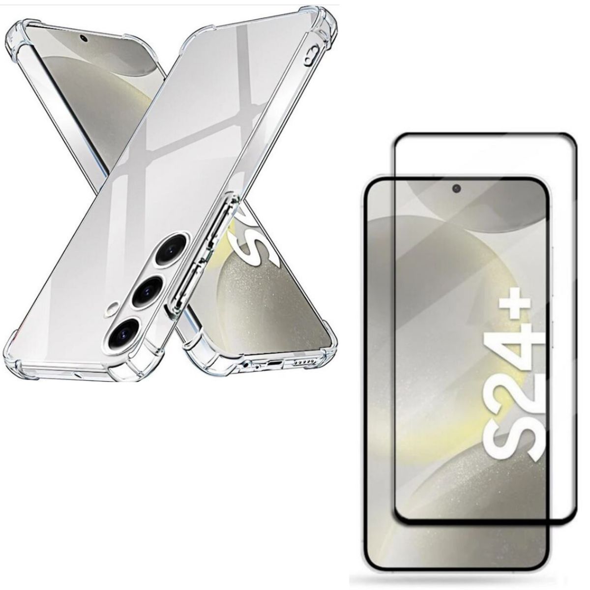 GENERICO - Carcasas Transparente Ref Para Samsung S24 Plus MAS Vidrio Templado