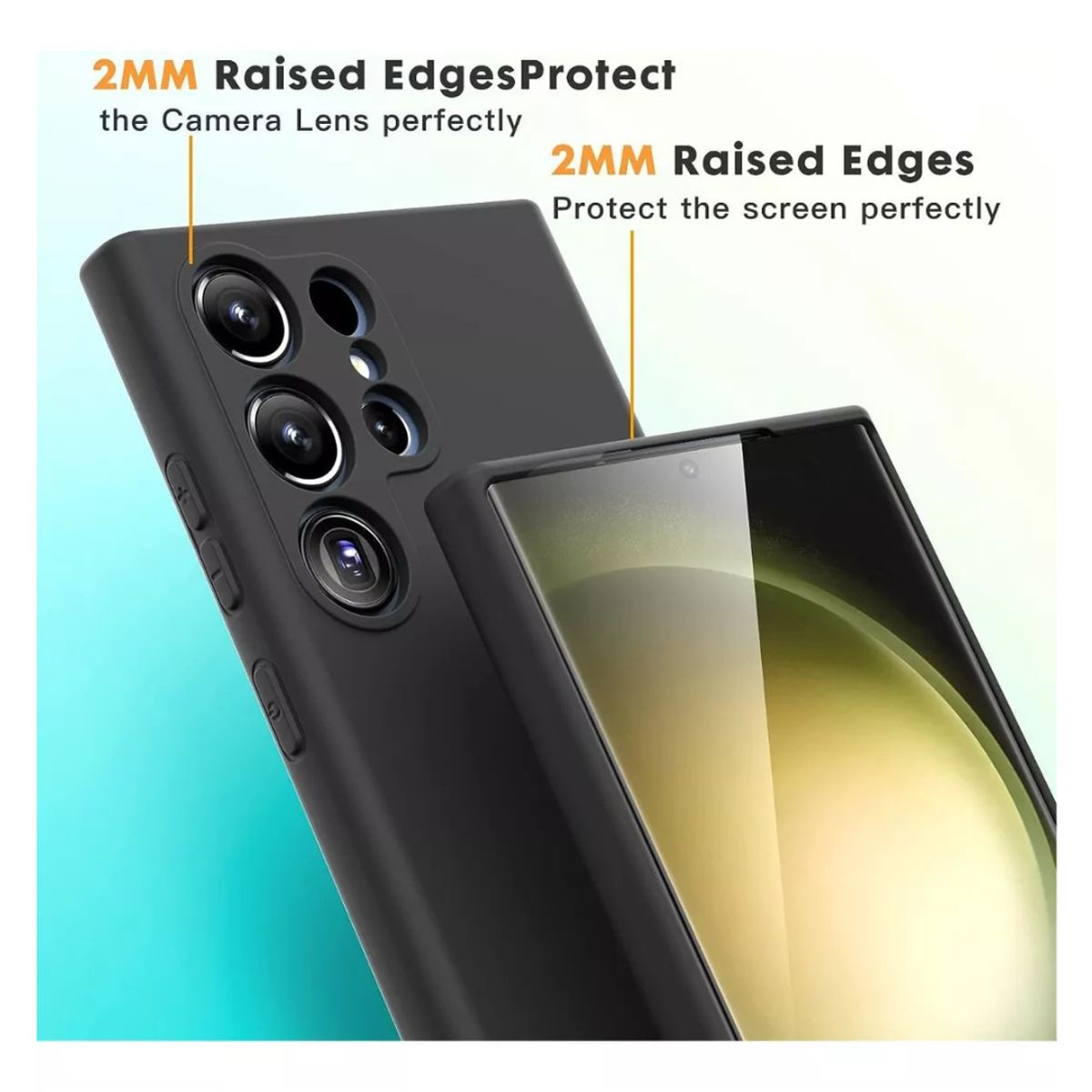 GENERICO - Carcasas Silicona Color Para Samsung S24 ULTRA - Negro