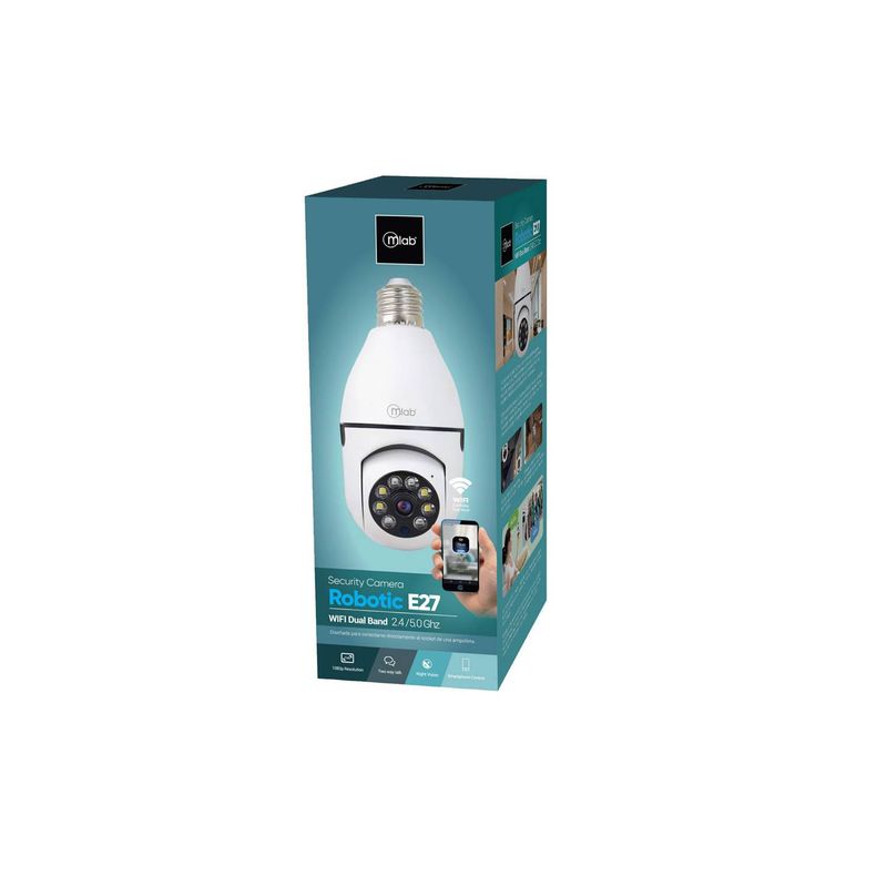 MLAB - Camara De Seguridad Ip Mlab Robotic E27 9258 1080p Wifi Ptz
