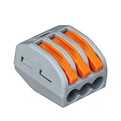 KUANGYE - Set 100 Conectores Eléctrico Rápido Tipo Wago 3 Entradas