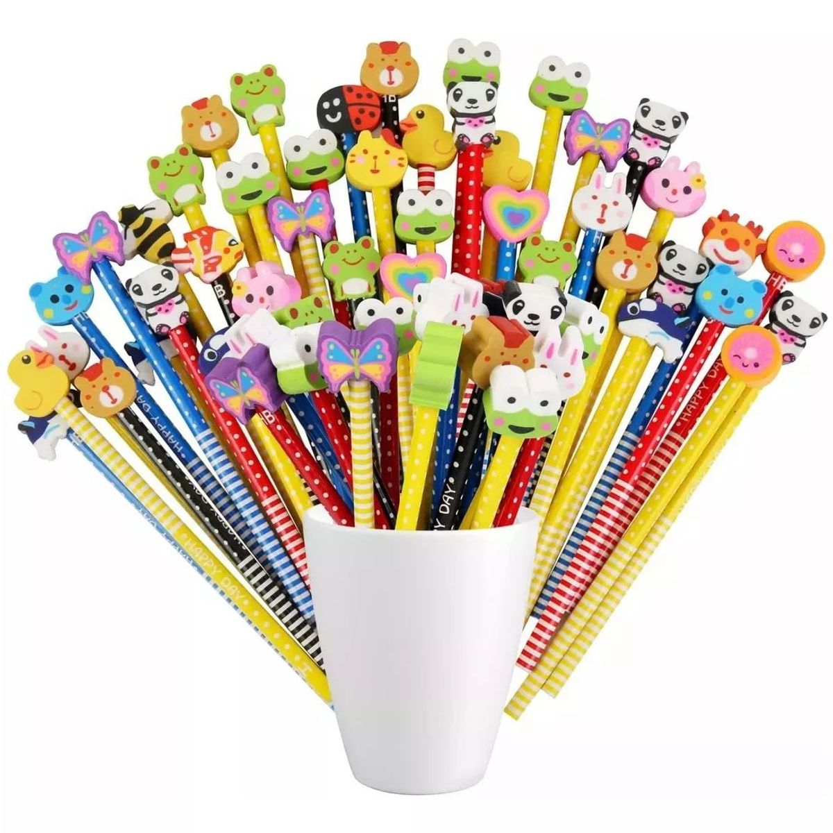 KUANGYE - Set De 40 Lápices Niños Grafito Mina Colores Diseños