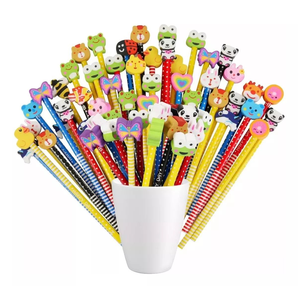 KUANGYE - Set De 40 Lápices Niños Grafito Mina Colores Diseños
