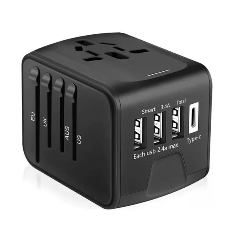 CRUSEC Adaptador Enchufe Multifuncional Universal Usb 100v240v
